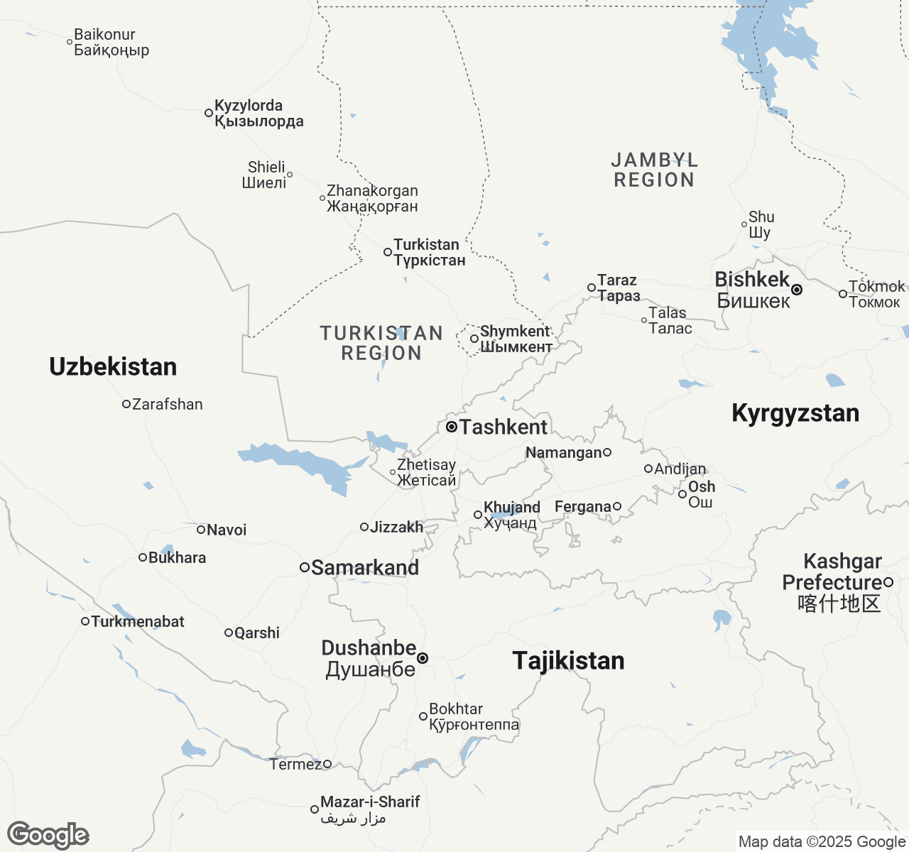 Map of Tashkent