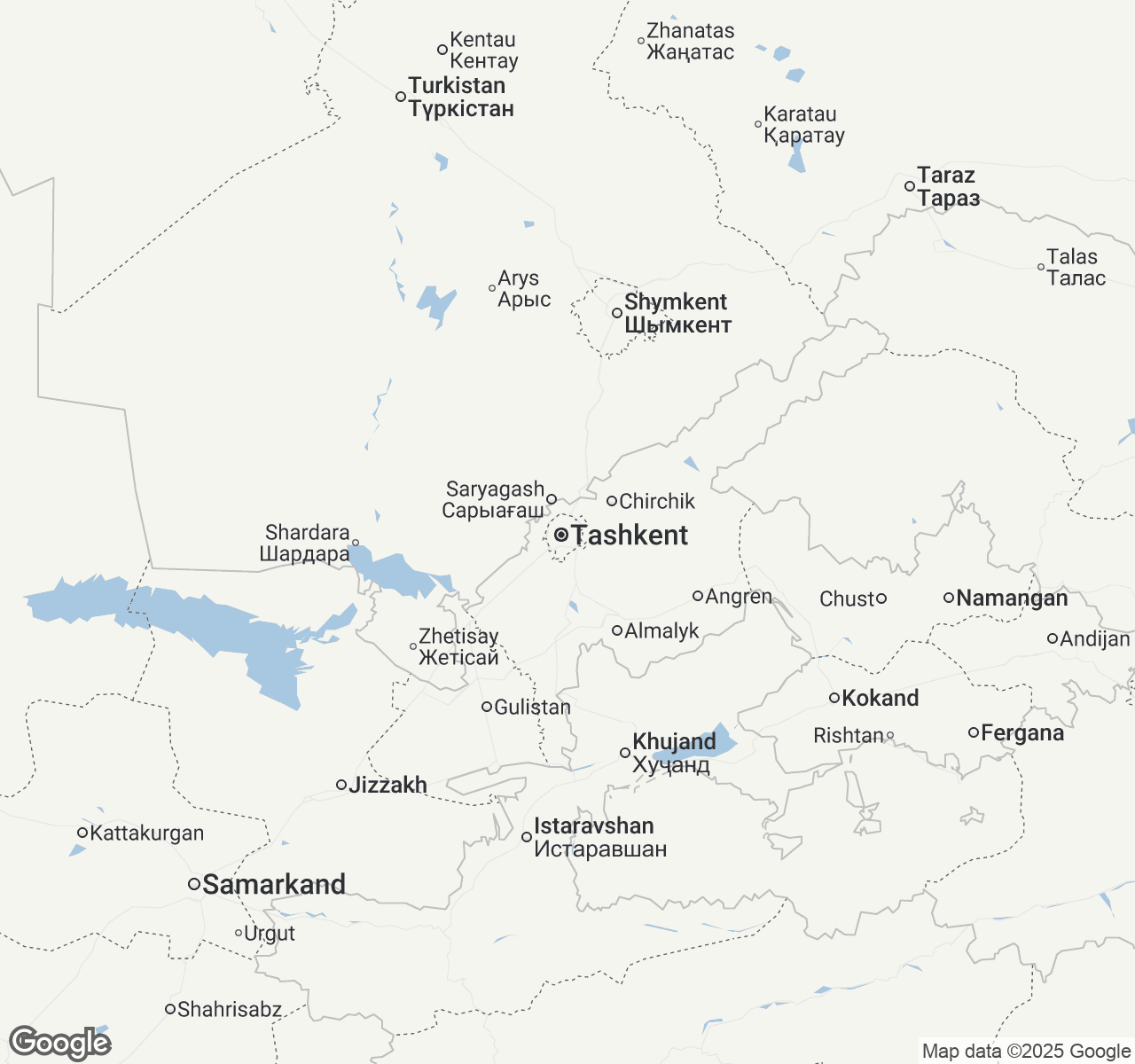 Map of Tashkent
